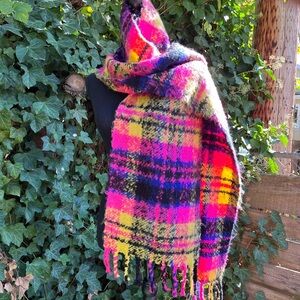 Victoria's Secret Multicolor Plaid Scarf